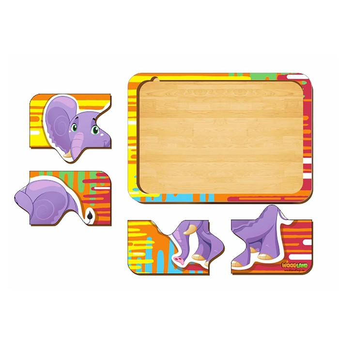 Пазл деревянный простой  "Слоник"