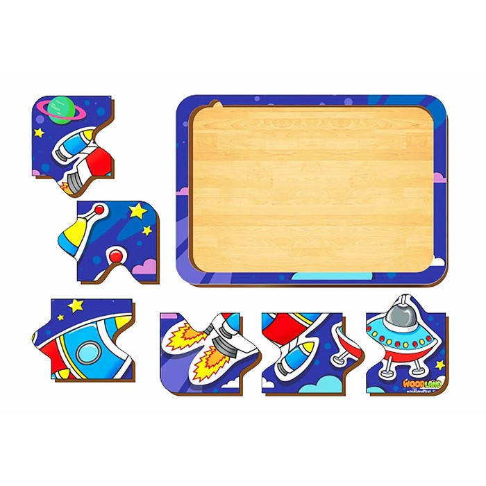 Пазл деревянный простой  "Ракета 2"