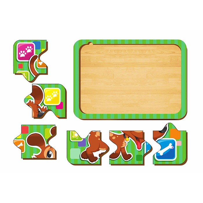 Пазл деревянный "Собачка", деталь: 6 × 6 см