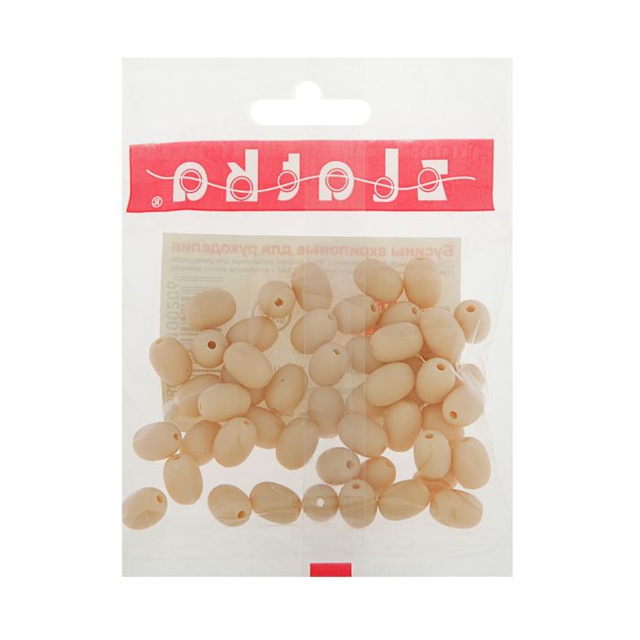 Бусины "Zlatka" акрил ARB 8x11мм набор 50±2шт (01 кремовый