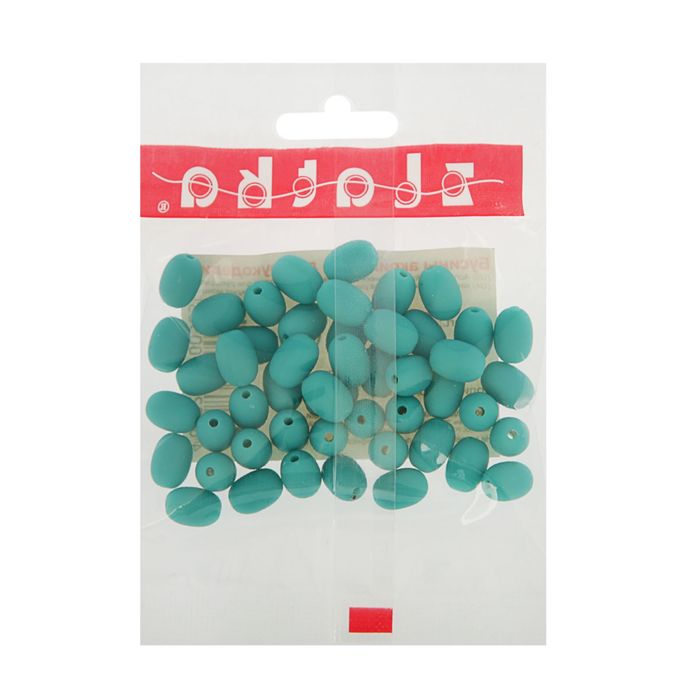 Бусины "Zlatka" акрил ARB 8x11мм набор 50±2шт (16 лазурный)