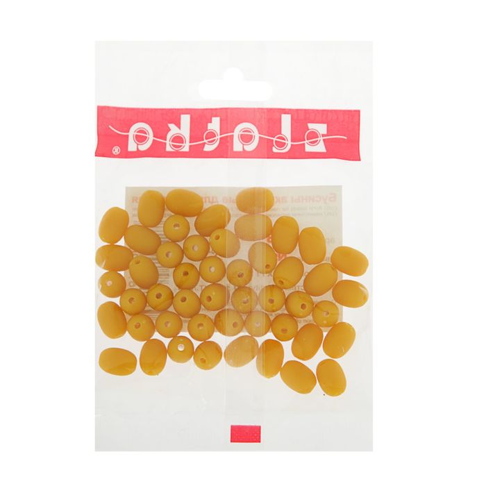 Бусины "Zlatka" акрил ARB 8x11мм набор 50±2шт (17 горчичный)