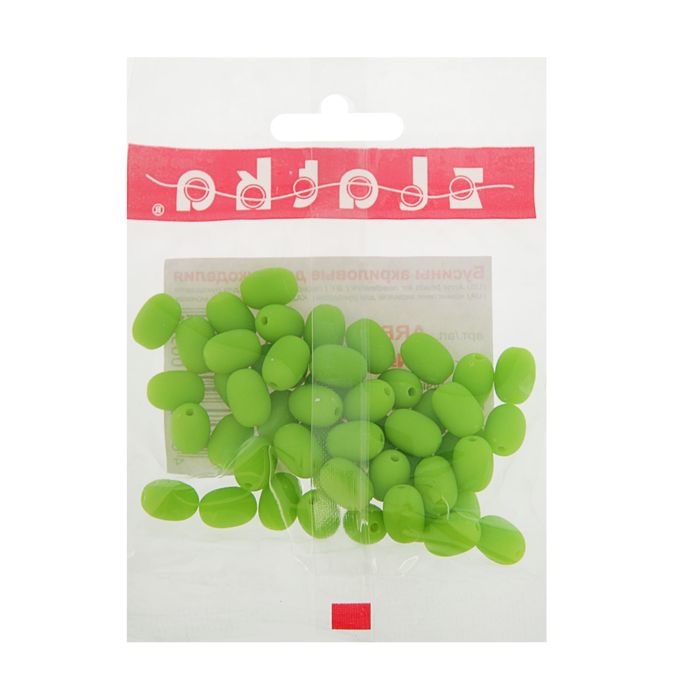 Бусины "Zlatka" акрил ARB 8x11мм набор 50±2шт (18 св.зеленый)