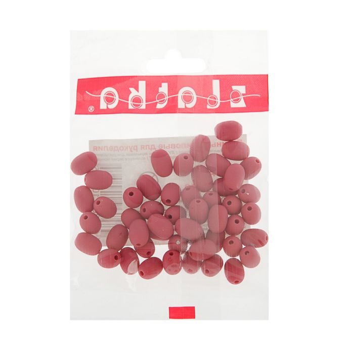 Бусины "Zlatka" акрил ARB 8x11мм набор 50±2шт (19 брусничный)