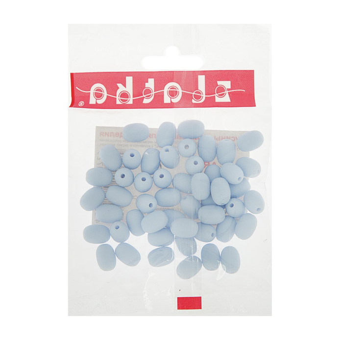 Бусины "Zlatka" акрил ARB 8x11мм набор 50±2шт (27 св.голубой)