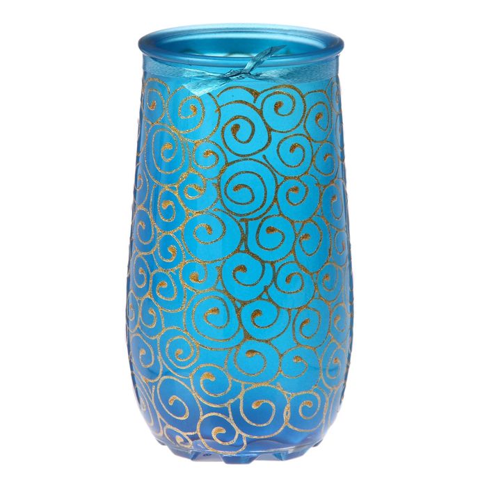 Ваза "Завитки", бирюзовая