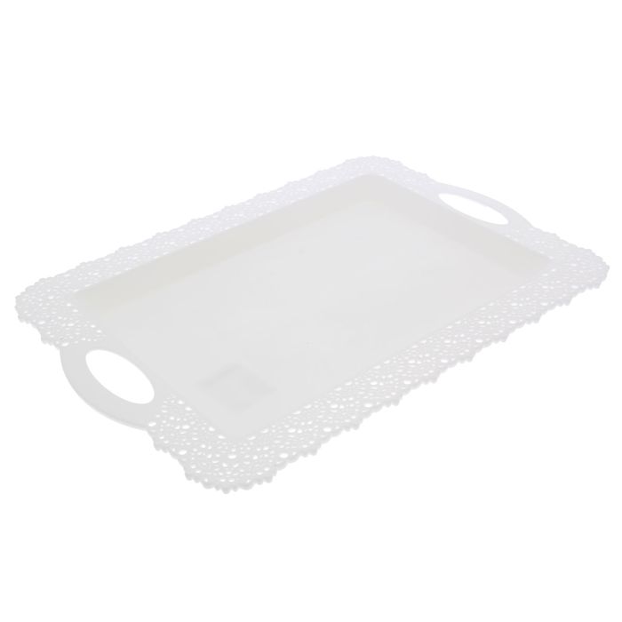 Поднос 30,5х43 см "Ажур", цвет белый