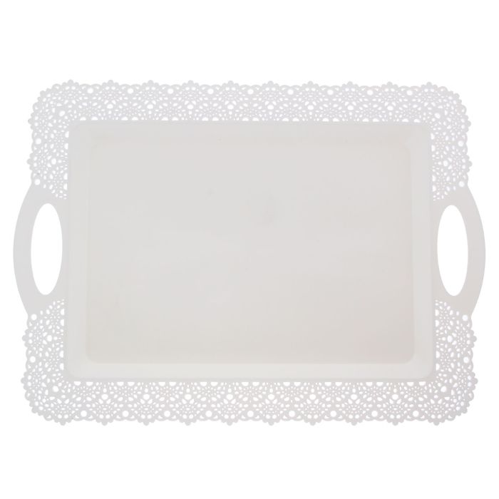 Поднос 30,5х43 см "Ажур", цвет белый