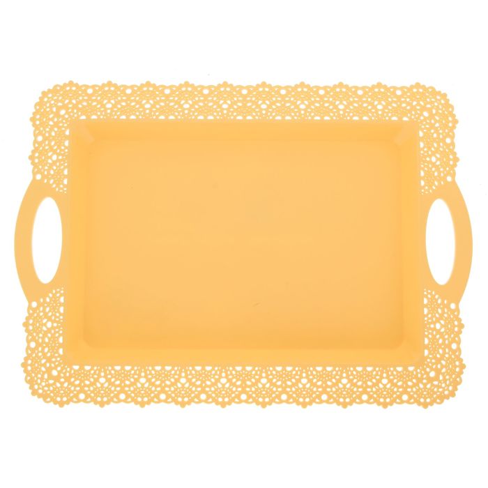Поднос 30,5х43 см "Ажур", цвет желтый