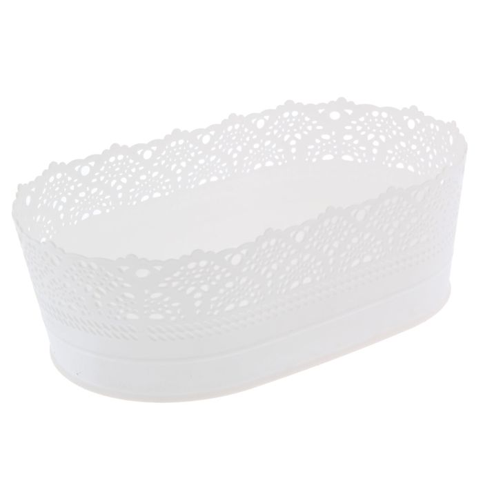 Ваза для хлеба и фруктов 28 см "Ажур", цвет белый