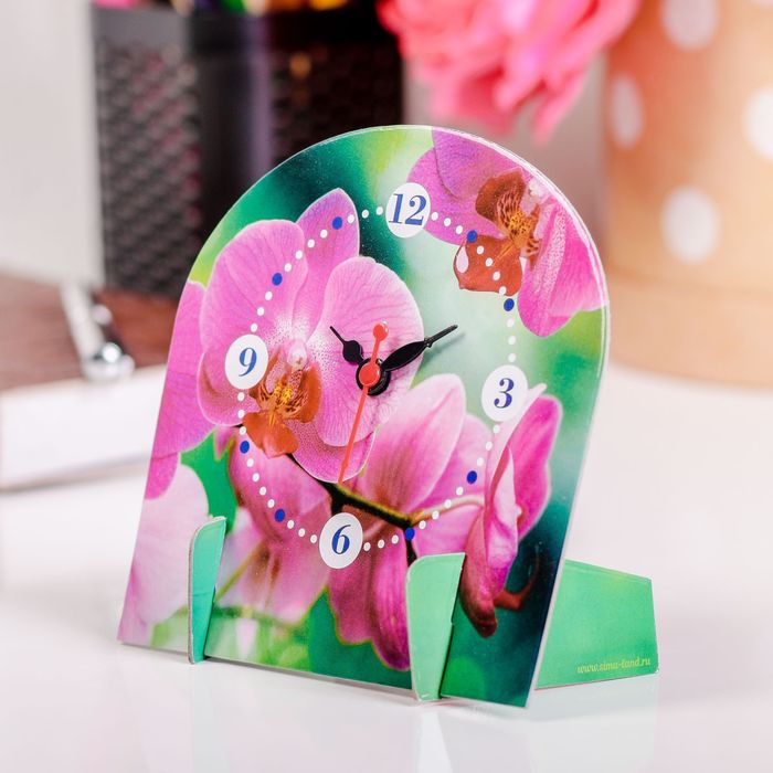 Часы настольные "Орхидеи"