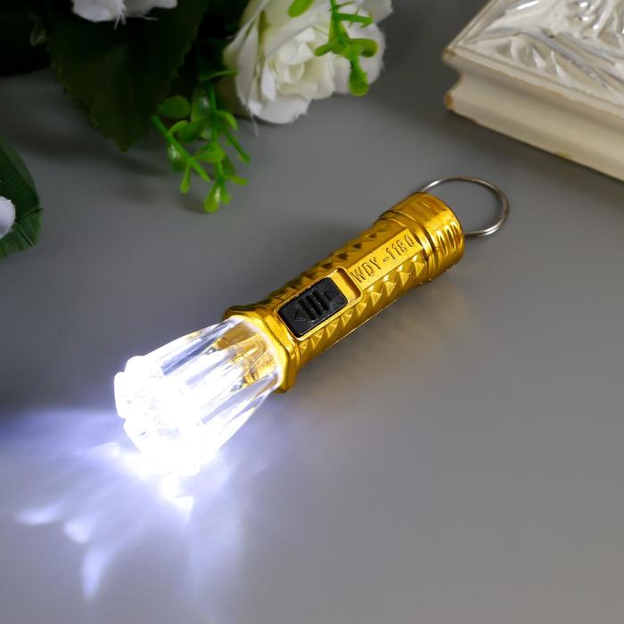 Фонарик свет на кольце "Галактика" WDY-1180 МИКС 8,5х2,7х2,7 см