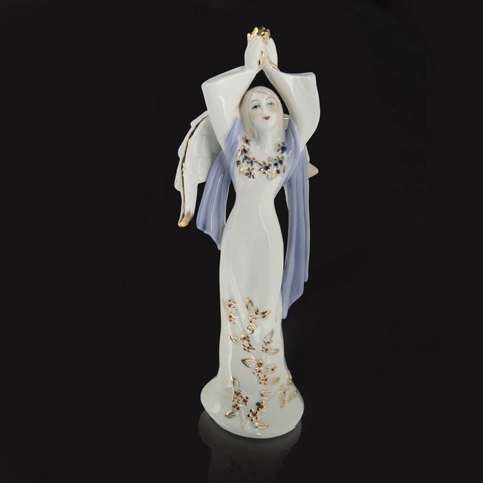 Сувенир керамика "Ангел-девушка - руки к небу" 22х6х8 см