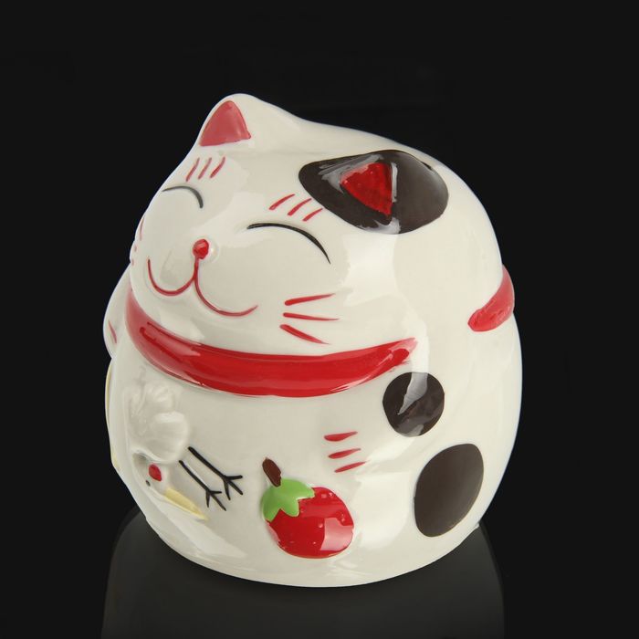 Копилка керамика "Манэки-нэко толстячок" МИКС 8,5х8,5х8,5 см