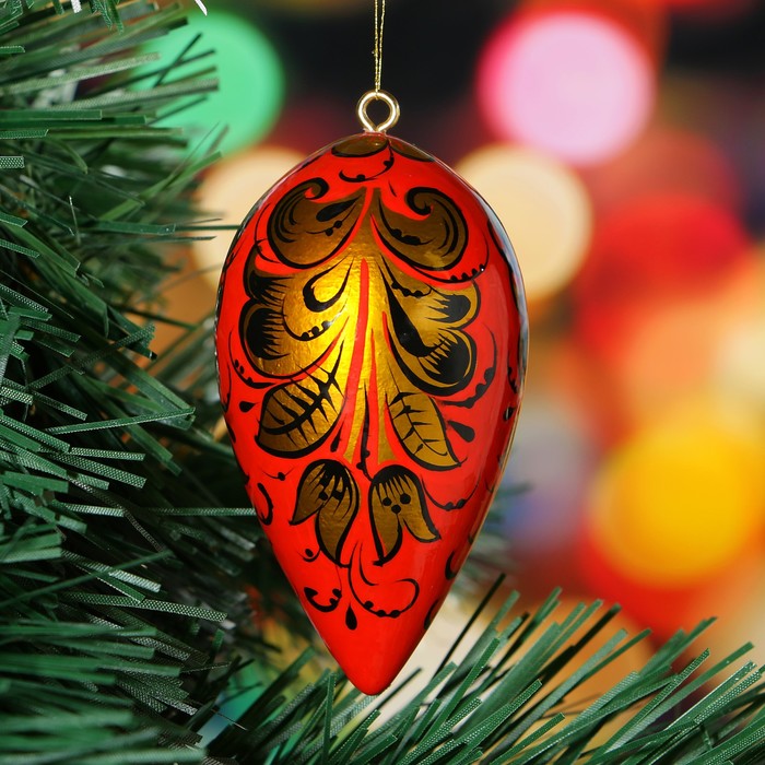 Ёлочная игрушка "Шишка" 7х4 см