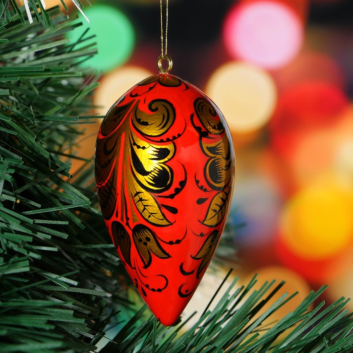 Ёлочная игрушка "Шишка" 7х4 см