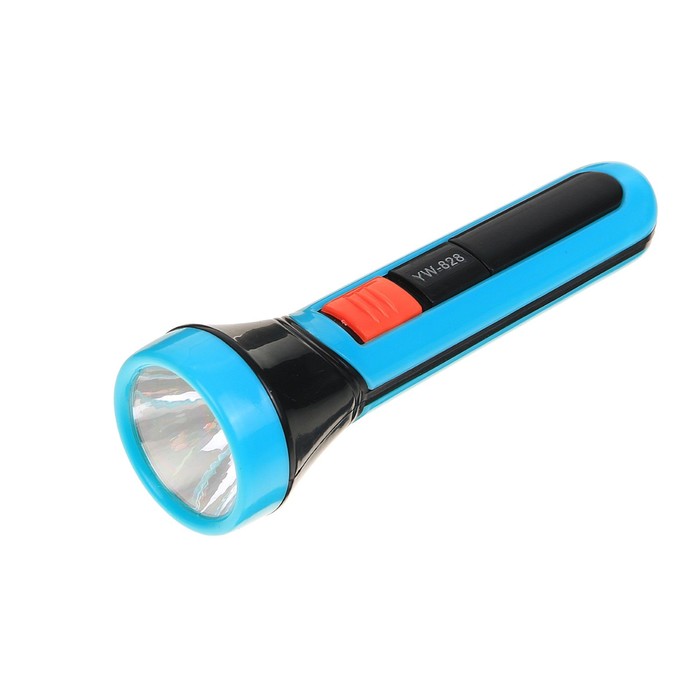 Фонарь 1 диод, прямые линии, 2АА бат., микс, 15.5х4.5х4.5 см