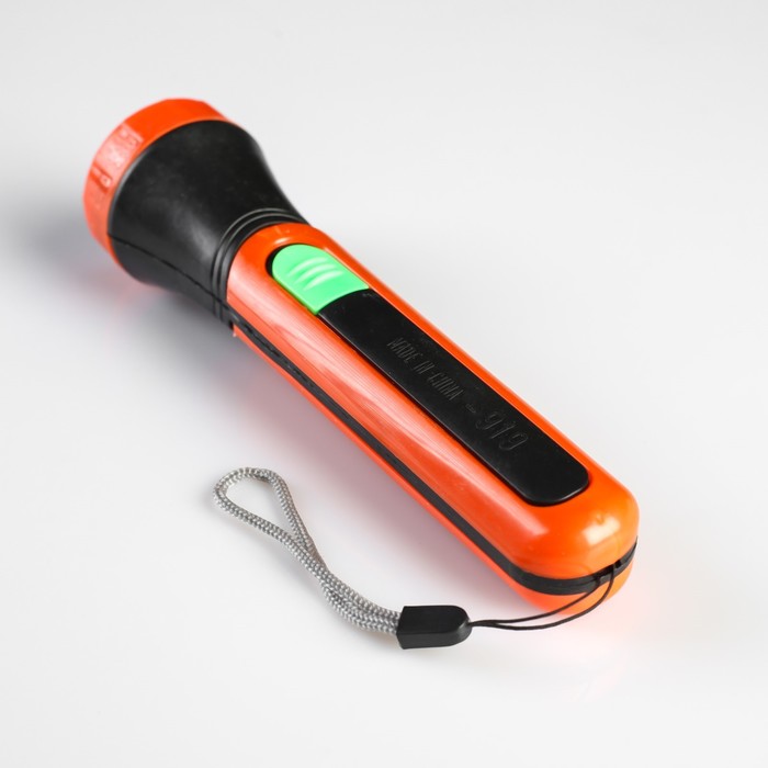 Фонарь 1 диод, классика, ребристые бока, 2АА бат., микс, 16х4.5х4.5 см