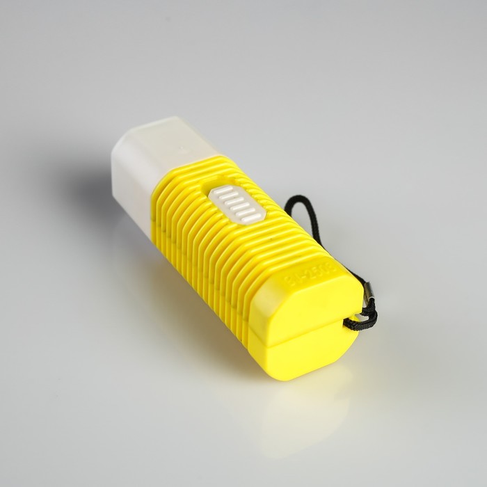 Фонарь 1 диод, рифлёная ручка, 3 круг. бат. в комп-те, микс, 11х3х3 см