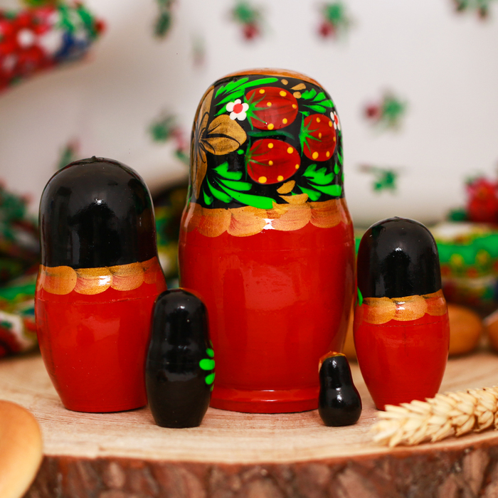 Матрёшка 5-ти кукольная "Хохлома. Краса России"