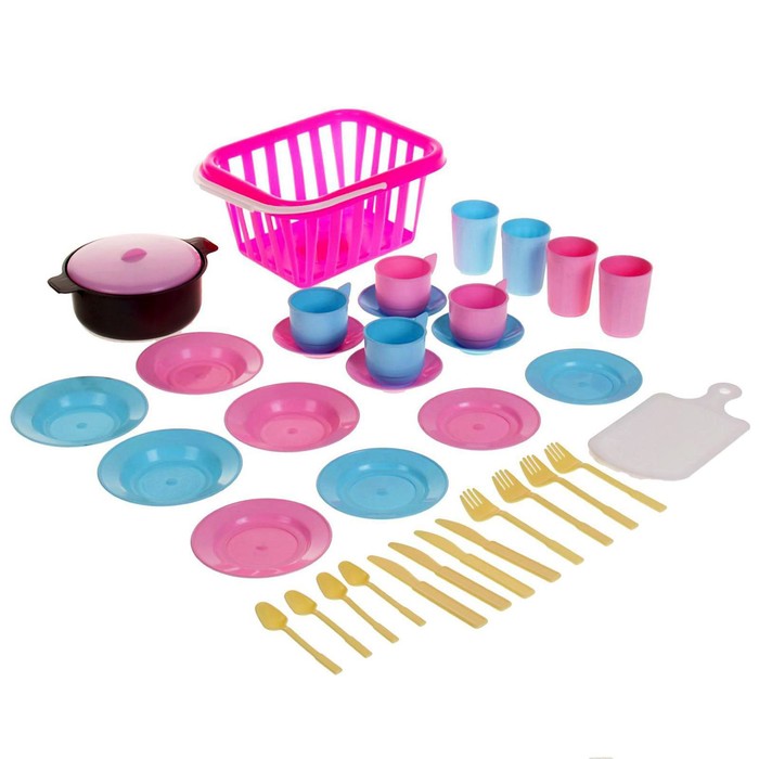 фото Детский кухонный набор «пикник», 35 предметов, цвета микс совтехстром