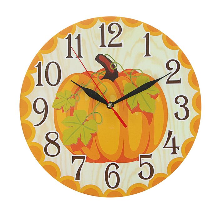 Часы "Тыква" круглые, Ø 25 см