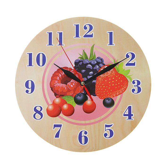 Часы "Лесные ягоды" круглые, Ø 25 см