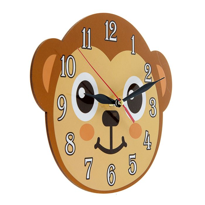 Часы "Обезьянка" детские, фигурные, Ø 25 см