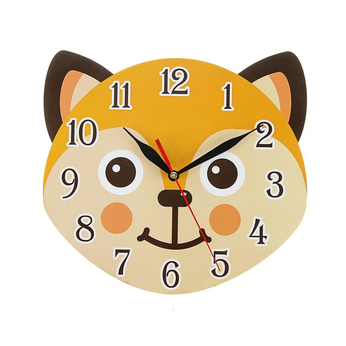 Часы "Лисенок" детские, фигурные, Ø 25 см