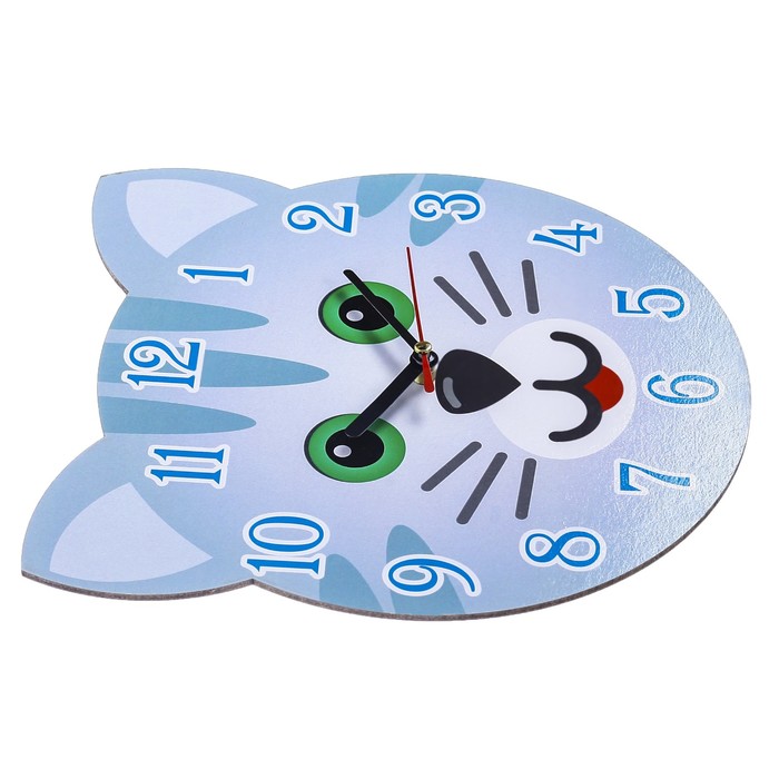 Часы "Котенок" детские, фигурные, Ø 25 см