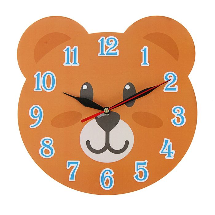 Часы "Медвежонок" детские, фигурные, Ø 25 см