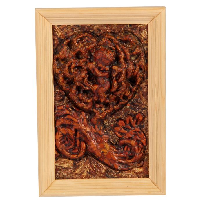 Мини панно из кедропласта "Сердце" 15х23 см