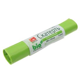 

Скатерть без основы одноразовая GRIFON Bio, 110х180 см, рулон 5 шт цвет зеленый