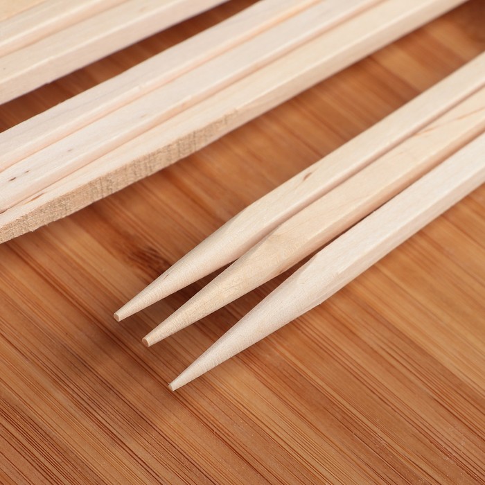 Набор шампуров 40 см Grifon Premium ECO, береза, 16 шт в упаковке