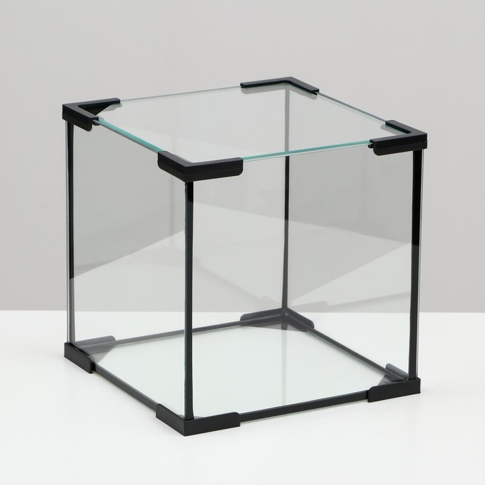 Аквариум Куб, 16 литров, 25 х 25 х 25 см бизикуб развивающий куб без электрики 25×25 см iwoodplay
