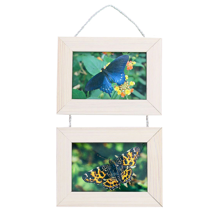 Фоторамка на 2 фото 10х15 подвесная, белая