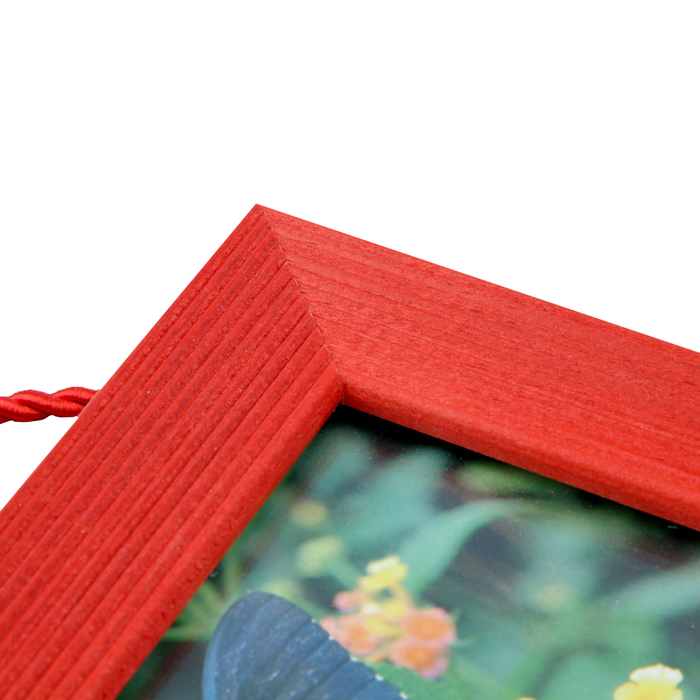 Фоторамка на 2 фото 10х15 подвесная, красная