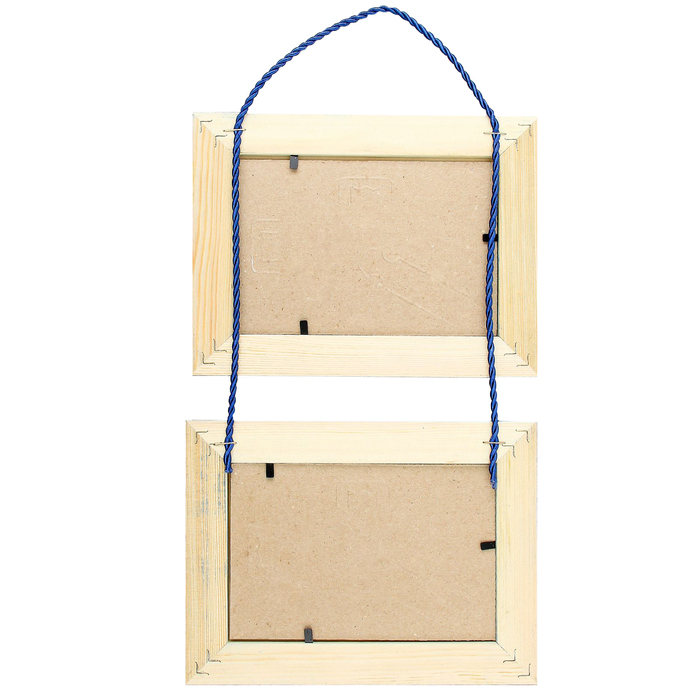 Фоторамка на 2 фото 10х15 подвесная, синяя