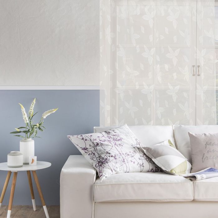 Тюль "Этель" 145*250 Белые листья, 100% п/э