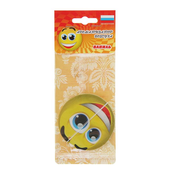Ароматизатор подвесной в машину "Смайлик", ваниль