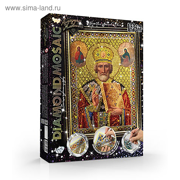 фото Набор креативного творчества diamond mosaic "николай чудотворец" малый danko toys
