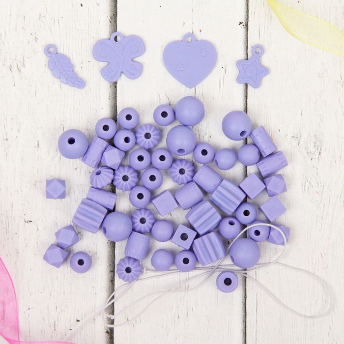 Набор для плетения «Модные штучки», цвет сиреневый