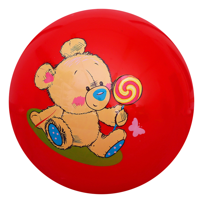 Мяч детский "Мишка" 25 см, 70 гр  МИКС