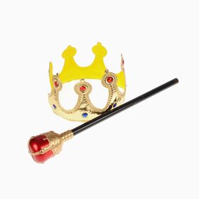 Карнавальный набор «Царский», 2 предмета: корона, скипетр