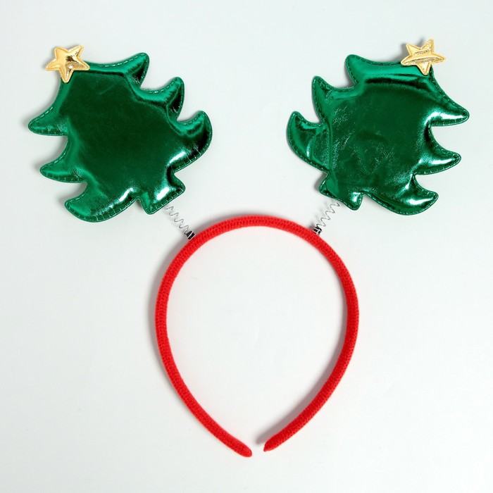 Карнавальный ободок "Ёлка" со звездой