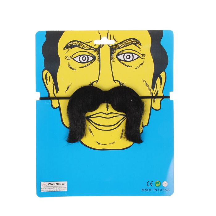 Карнавальные усы "Хохол" на резинке