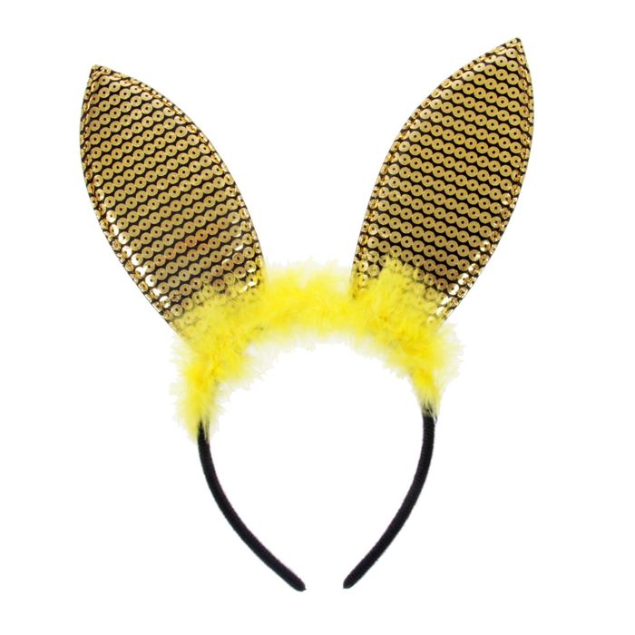 Карнавальный ободок "Ушки", цвет золото