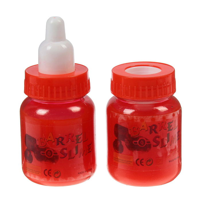 Лизун "Бутылочка", цвет красный