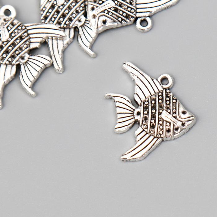 Декор металл для творчества Рыба узорная А11934 2,2х2 см