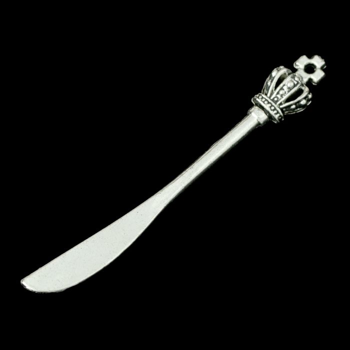 Сувенир кошельковый металл "Нож с короной" (А16723) 6х0,8 см